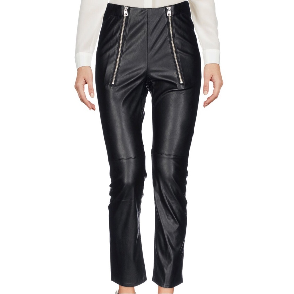 Cheap Monday Faux Leather Zip Trim Dress Pants